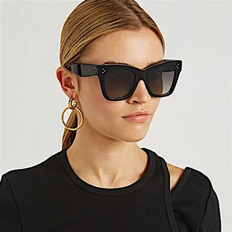 celine rounded runway sunglasses|celine 50mm polarized square sunglasses.